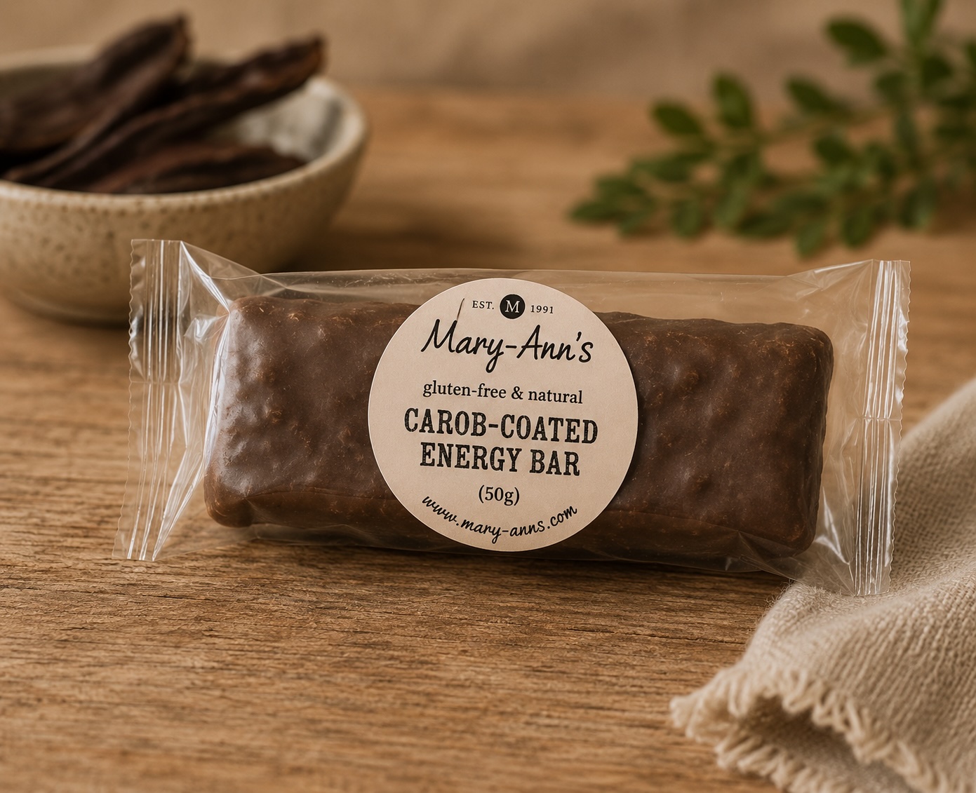 Carob-Coated Energy Bar (50g)